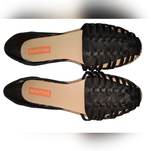 Rocket Dog Women's Keltic Austin Pu Slide Huarache in Black Size 9.5 New No Box - Picture 3 of 8
